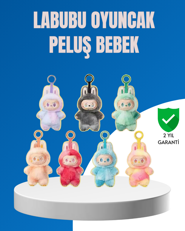 Dekoratif Labubu Karakter Figürü – Kaliteli Peluş Malzeme - Image 1