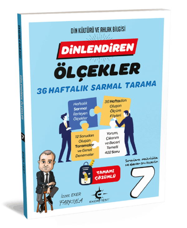 7 Sınıf Dinlendiren Ölçeklerle 36 Hafta Sarmal Test - eker test - Eker Test Yayınları - Image 1