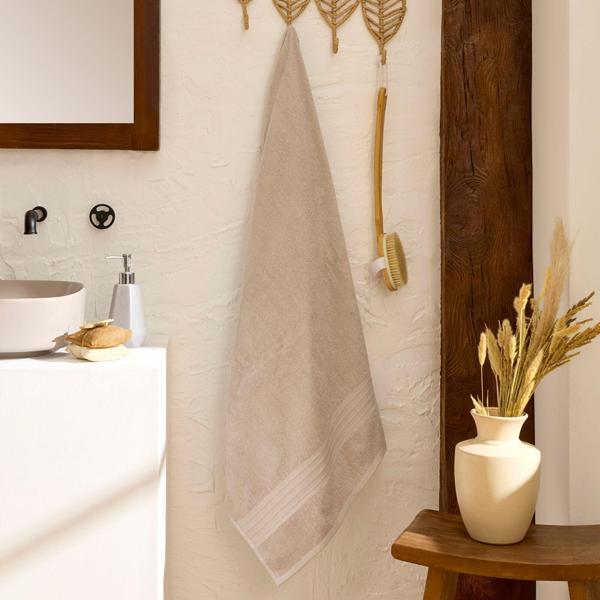 Karaca Home Lustar %100 Pamuk Banyo Havlusu Bej 80x150 cm - Image 1