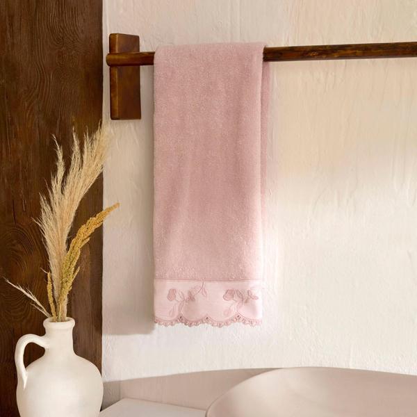 Karaca Home Artisan Cluster %100 Pamuk Yüz Havlusu Pudra 50x90 cm - Image 1
