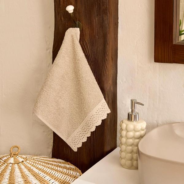 Karaca Home Artisan Soil %100 Pamuk El Havlusu Bej 30x50 cm - Image 1