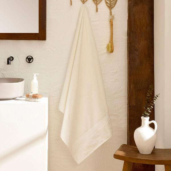 Karaca Home Lustar %100 Pamuk Banyo Havlusu Ekru 80x150 cm - Image 1