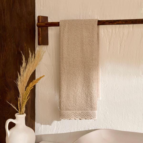 Karaca Home Artisan Soil %100 Pamuk Yüz Havlusu Bej 50x90 cm - Image 1