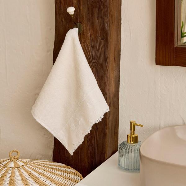 Karaca Home Artisan Demeter %100 Pamuk El Havlusu Ekru 30x50 cm - Image 1