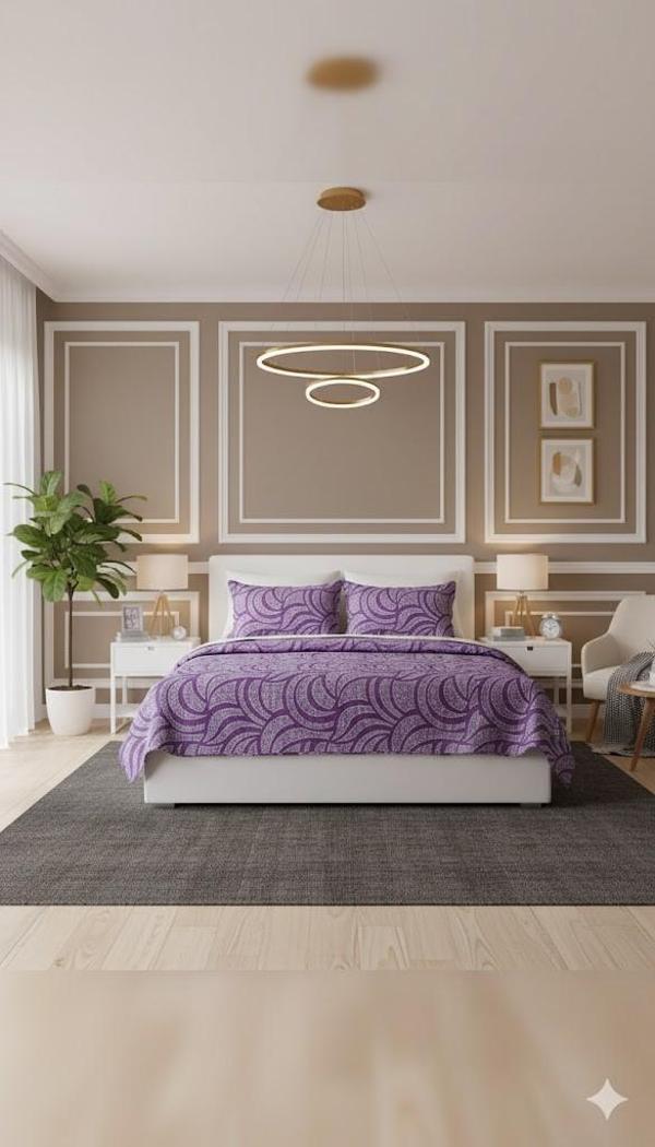 RÜYA ÇİFT KİŞİLİK PİKE YATAK ÖRTÜSÜ LAVİDER - Image 1