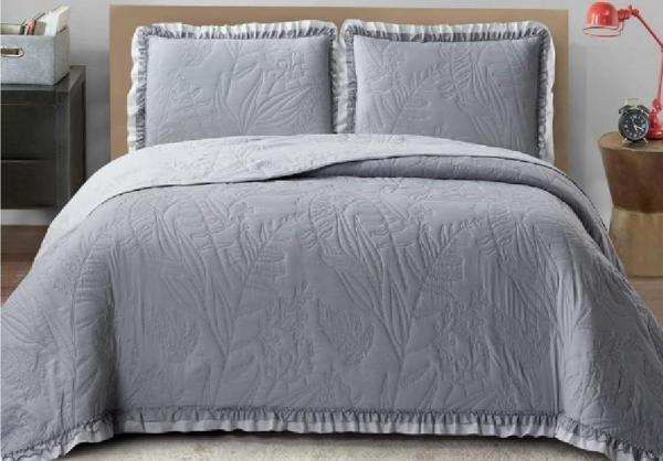 KAPİTONELİ YATAK ÖRTÜSÜ ÇİFT KİŞİLİK MADRİD A.GRİ - Image 1