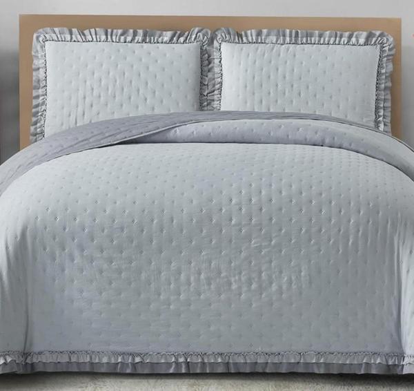 KAPİTONELİ YATAK ÖRTÜSÜ TEK KİŞİLİK LİZBON GRİ - Image 1