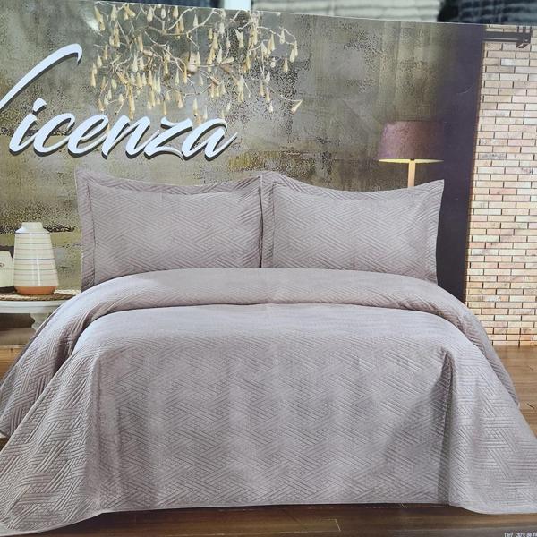 VİCENZA ÇİFT KİŞİLİK TAY TÜYÜ YATAK ÖRTÜSÜ VİZON - Image 1