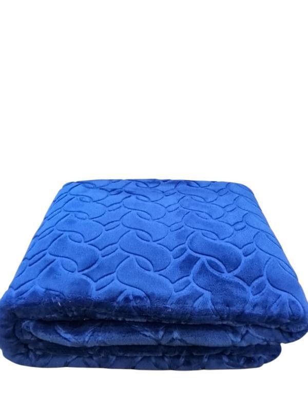 ROMANS EMBOSS TEK KİŞİLİK BATTANİYE NAVY BLUE - Image 1