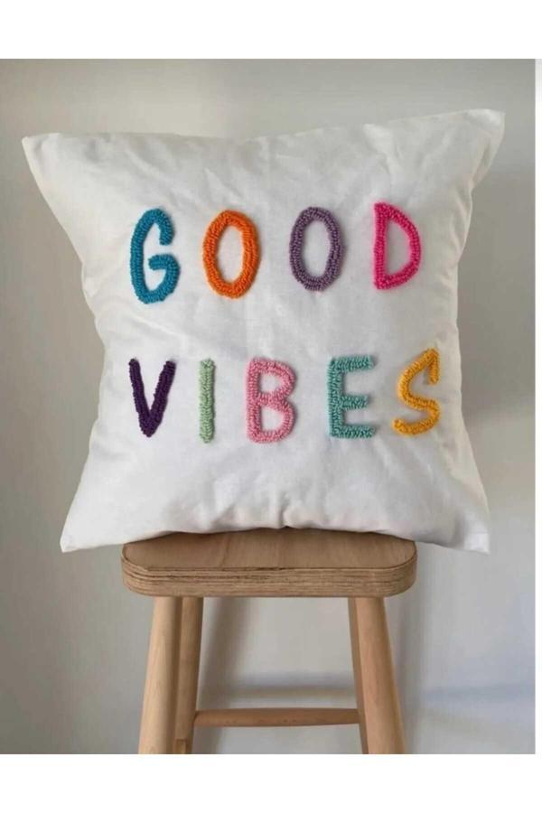 Saymine Good Vibes Punch Kırlent Kılıfı - Image 1