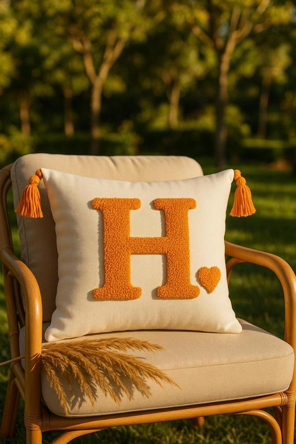 Saymine Punch Kırlent Kılıfı Harf Modeli - Image 1