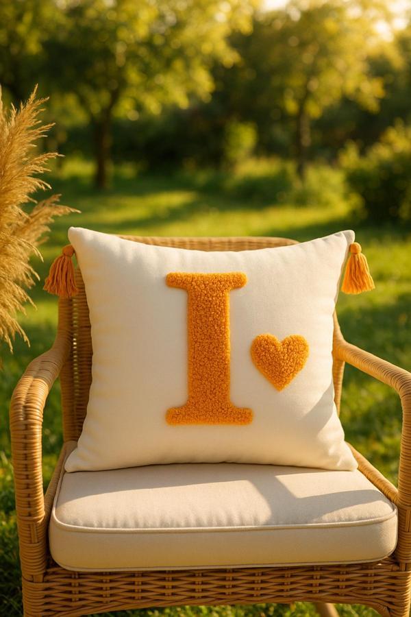 Saymine Punch Kırlent Kılıfı Harf Modeli - Image 1