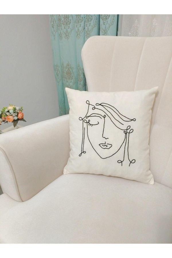 Saymine Punch Kırlent Yüz Figür Model - Image 1