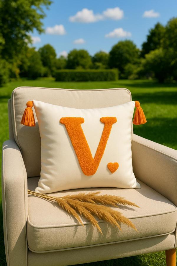 Saymine Punch Kırlent Kılıfı Harf Modeli - Image 1