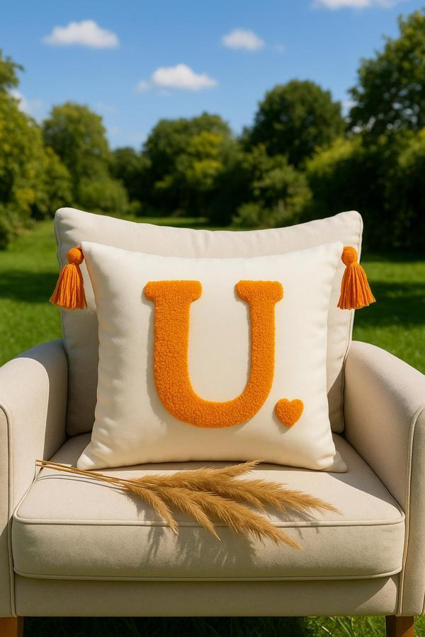 Saymine Punch Kırlent Kılıfı Harf Modeli - Image 1