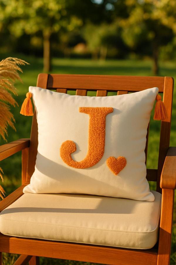 Saymine Punch Kırlent Kılıfı Harf Modeli - Image 1