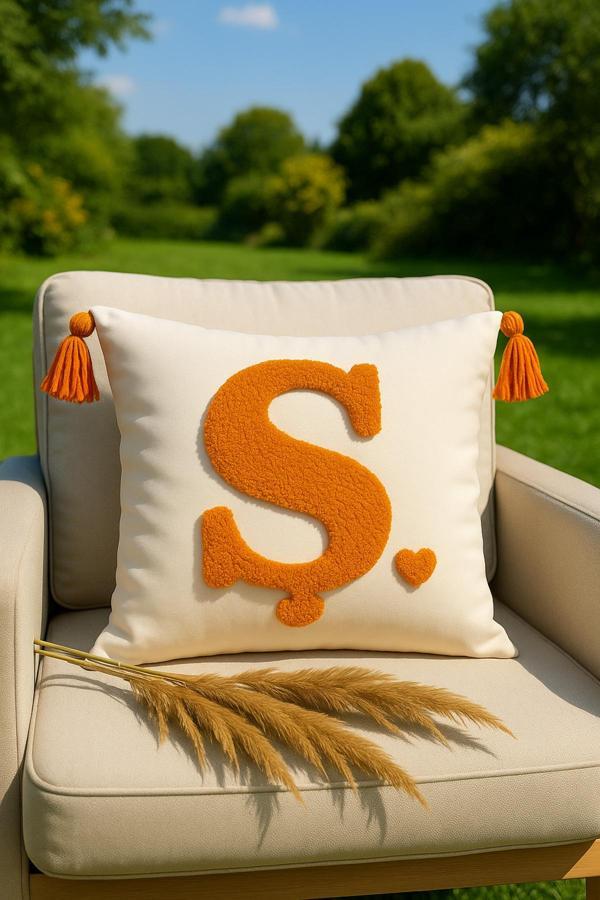 Saymine Punch Kırlent Kılıfı Harf Modeli - Image 1