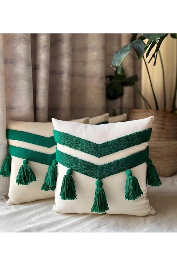 Saymine Punch Kırlent V Model Yeşil 2 Li - Image 1