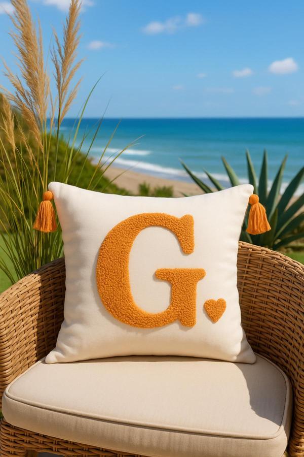 Saymine Punch Kırlent Kılıfı Harf Modeli - Image 1