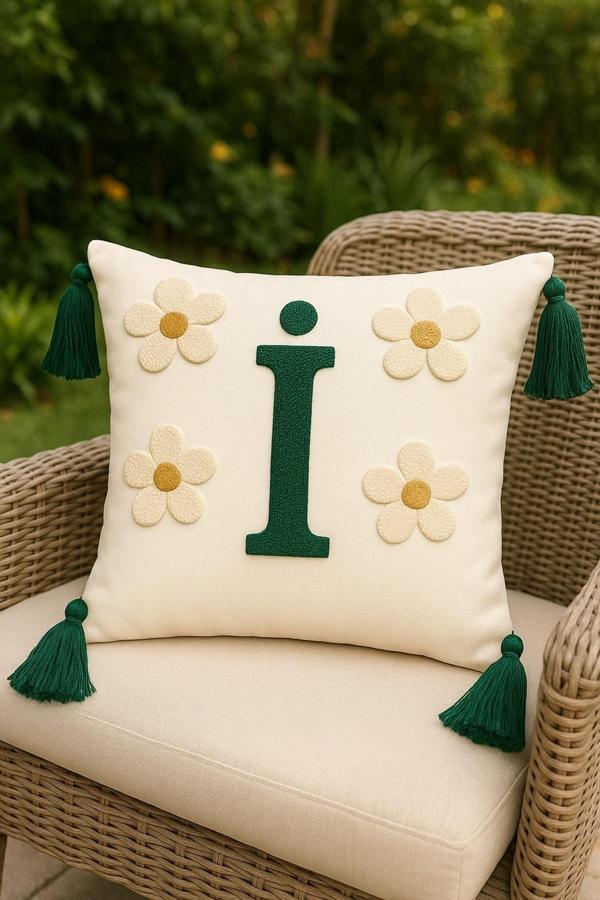 Saymine Punch Kırlent Kılıfı İ Harfi - Image 1