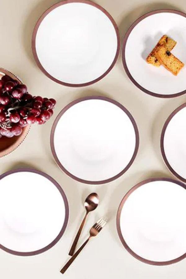 Porland Copper Line 1 Adet Düz Tabak 21 Cm - Image 1