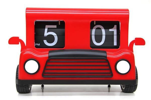 KENPAZAR Saat Flip Araba Masa Saati Araba Modeli Dekoratif Hediyelik - Image 1