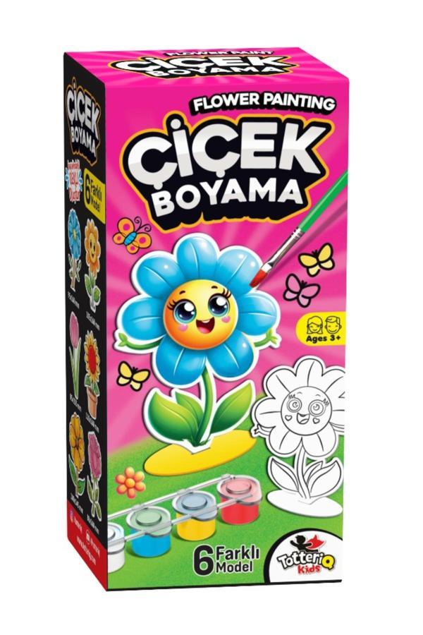 Totteriq 🌸 Çiçek Boyama Seti – 6 Farklı Model Etkinlik Okul Anaokulu Kreş Öğrenci Etkinliği - Image 1