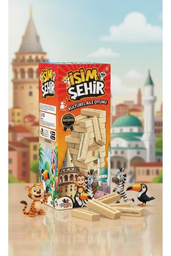 Totteriq İsim Şehir Kültürel Aile Oyunu Denge Oyunu Cezalı Jenga - Image 1