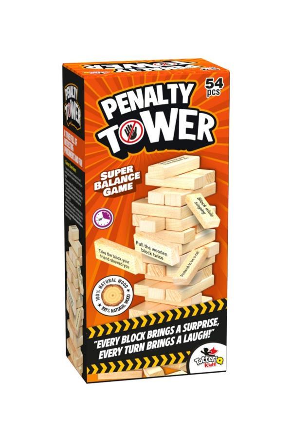 Totteriq İngilizce Penalty Tower(İngilizce Cezalı Tower) Jenga Denge Oyunu 54 Parça Büyük Boy - Image 1