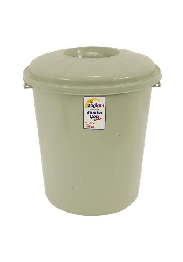 Sağlam Plastik Jumbo Çöp Kovası Kilitsiz 90 Lt - Image 1