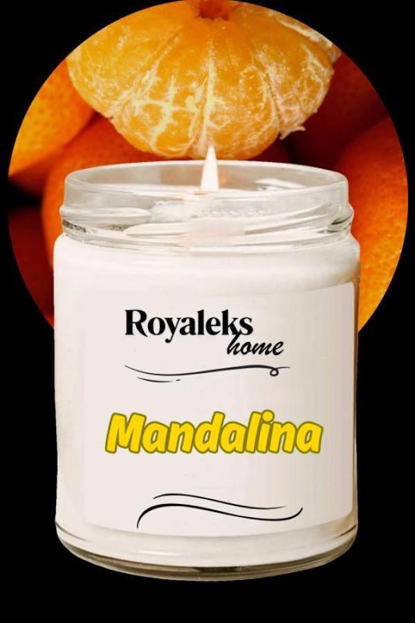 Doğal Özel Seri Kokulu Dekoratif Kavanoz Mum 210 cc - Mandalina Esansı - RYL - Image 1