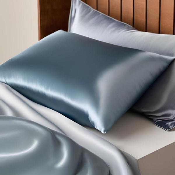 Antibakteriyel Terletmeyen İpek Saten Yastık Kılıfı 2'li 50x70 Mavi - Image 1
