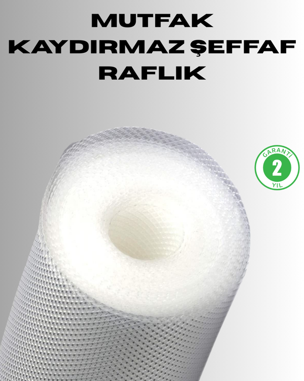 Kaydırmaz şeffaf raflık çekmece örtüsü 45x300 cm - Image 1