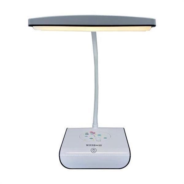 BUFFER® Şarjlı Oynar Esnek Başlıklı Dokunmatik 3 Farklı Modda Yanan Kaymaz Taban LED Masa Lambası - Image 1