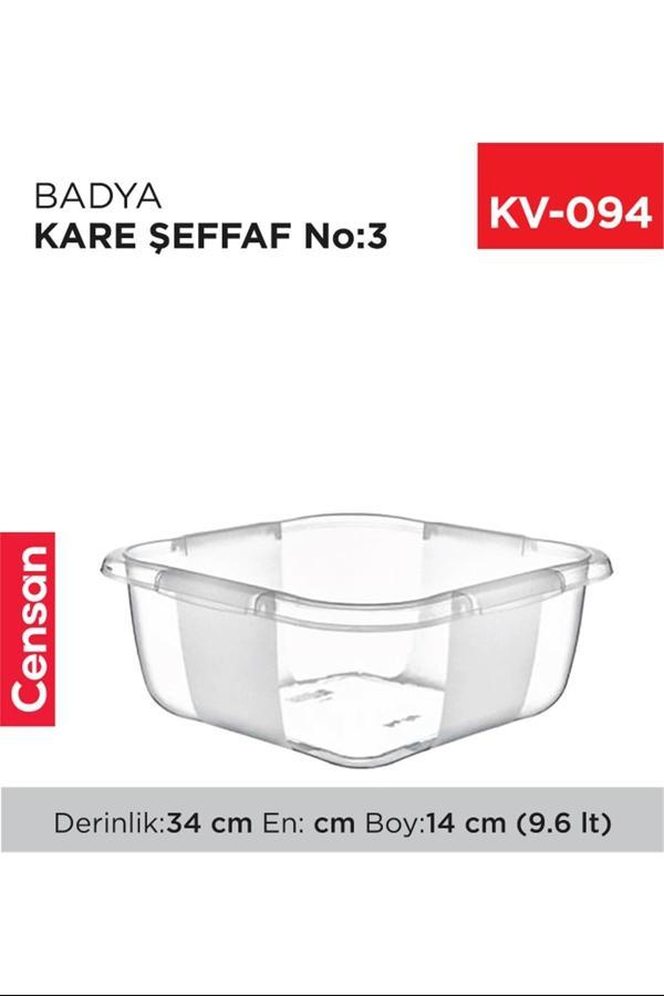Kare Şeffaf Badya 1 Adet 3 No Royaleks-E166 - Image 1