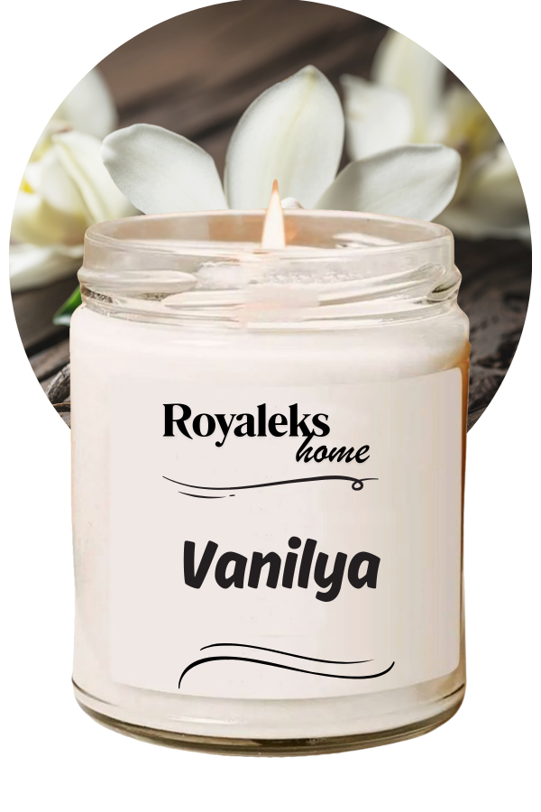 Doğal Özel Seri Kokulu Dekoratif Kavanoz Mum 210 cc - Vanilya - RYL - Image 1