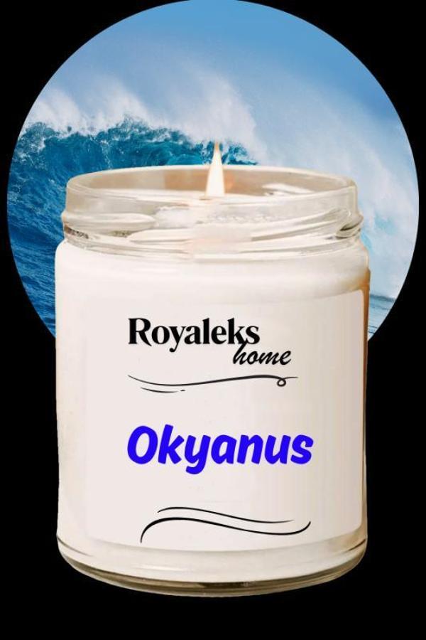 Doğal Özel Seri Kokulu Dekoratif Kavanoz Mum 210 cc - Okyanus Esansı - RYL - Image 1