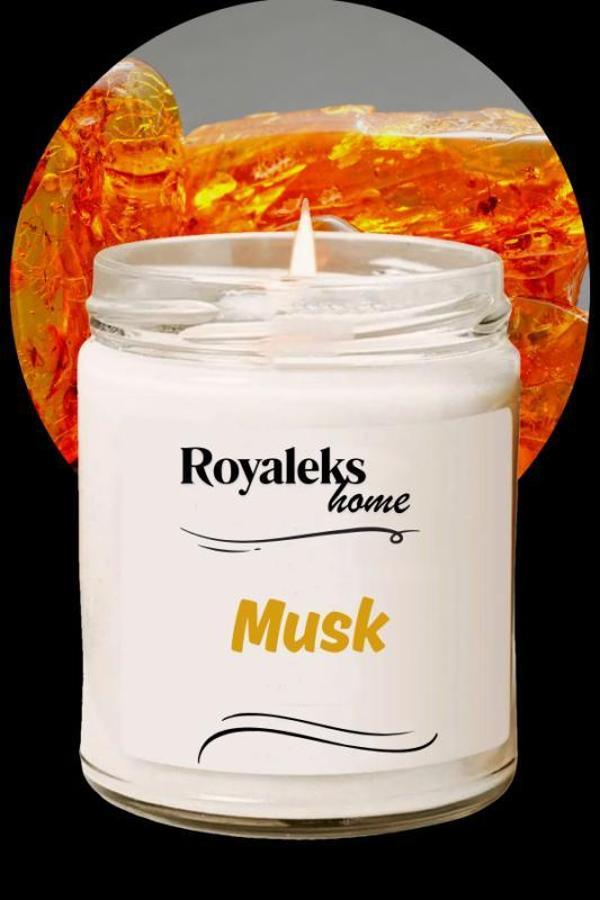 Doğal Özel Seri Kokulu Dekoratif Kavanoz Mum 210 cc - Musk Esansı - RYL - Image 1