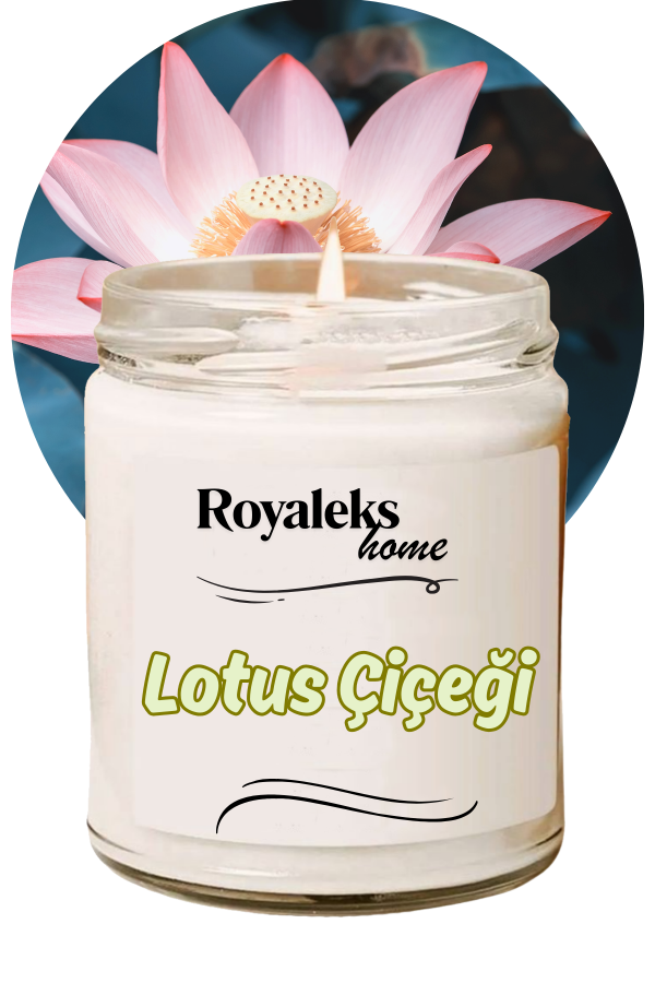 Doğal Özel Seri Kokulu Dekoratif Kavanoz Mum 210 cc - Lotus Esansı - RYL - Image 1