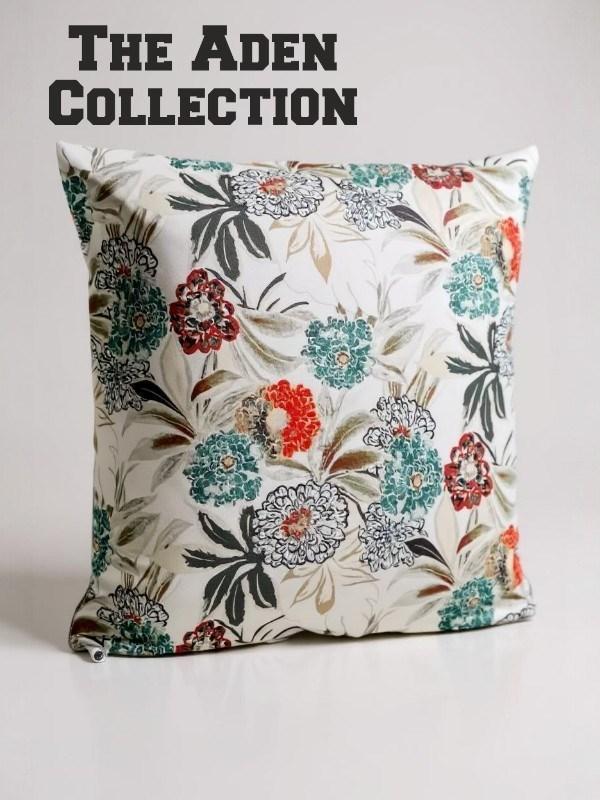 Çiçek Baskılı Kırlent Kılıfı - Image 1