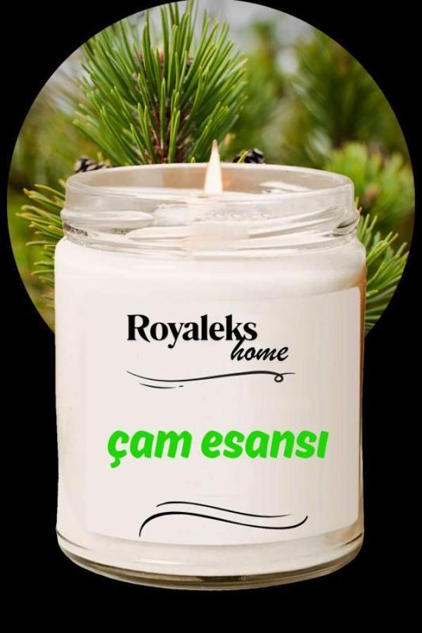 Doğal Özel Seri Kokulu Dekoratif Kavanoz Mum 210 cc - Çam Esansı - RYL - Image 1