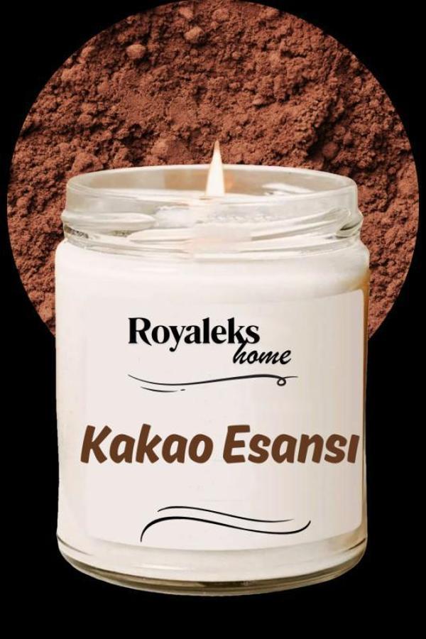 Doğal Özel Seri Kokulu Dekoratif Kavanoz Mum 210 cc - Kakao Esansı - RYL - Image 1