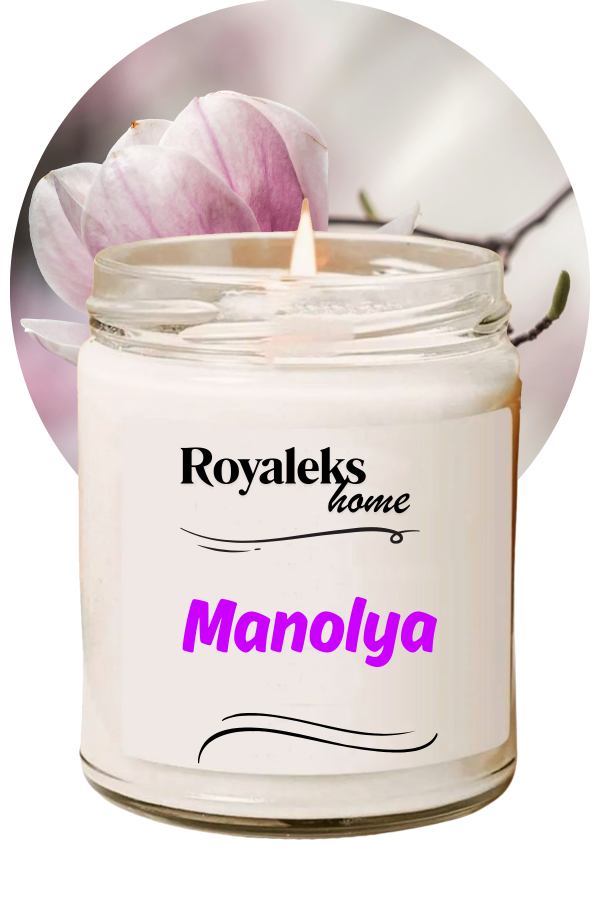 Doğal Özel Seri Kokulu Dekoratif Kavanoz Mum 210 cc - Manolya Esansı - RYL - Image 1