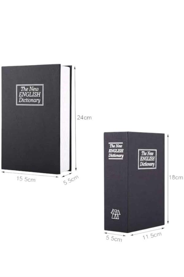 Büyük Boy Anahtarlı Kitap Görünümlü Gizli Kasa Çelik Kasa Altın Kasası - Image 1