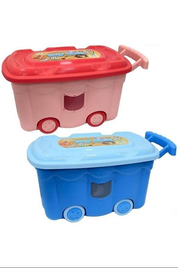 Oyuncak Kutusu Renkli Tekerlekli 1 Adet Royaleks-AK494 - Image 1