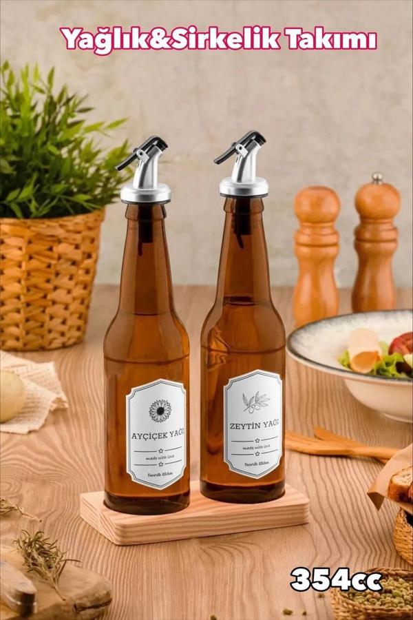 2 Adet Standlı Yağlık Yağdanlık Takımı Royaleks-YST354 - Image 1