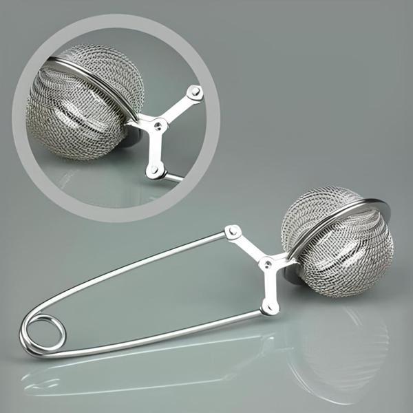 Paslanmaz Metal Pratik Kolay Bitki Çayı Demleme Süzgeci Aparatı - Image 1