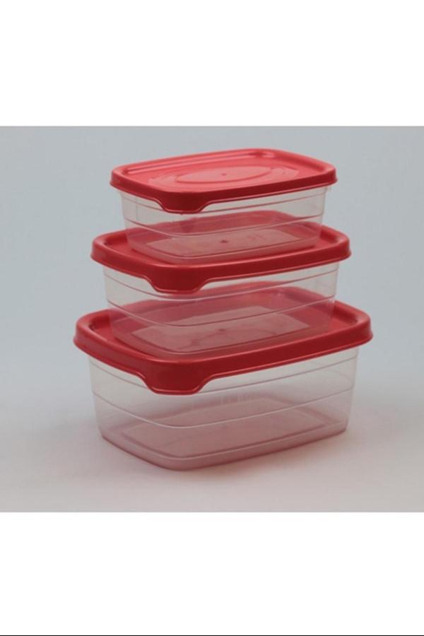 Plastik Saklama Kabı 3'lü 400 Ml - 670 Ml - 1.2 Lt. Royaleks-BNM-0513 - Image 1