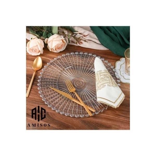 Supla, Boncuklu Sunum Tepsisi Şeffaf Sunumluk 20 Cm. - Image 1