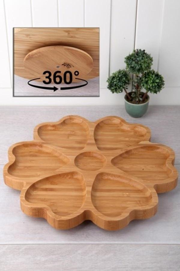 7 Bölmeli Dönerli Bambu Sunum Royaleks-BLS KDS3030 - Image 1